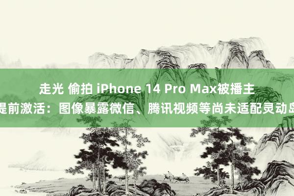 走光 偷拍 iPhone 14 Pro Max被播主提前激活：图像暴露微信、腾讯视频等尚未适配灵动岛